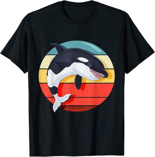 Orca Killer Whale Family Vintage Orcas Art T-Shirt