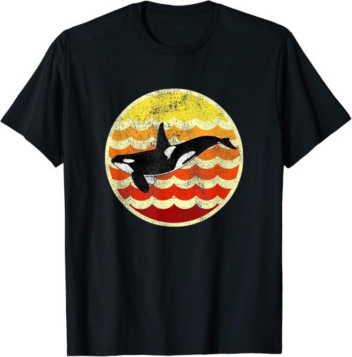 Orca T-Shirt Ocean Retro Killer Whale Vintage Gift