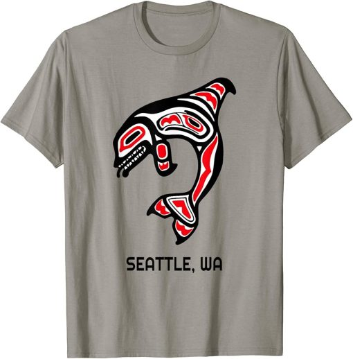 Seattle Washington Native American Indian Orca Killer Whales T-Shirt