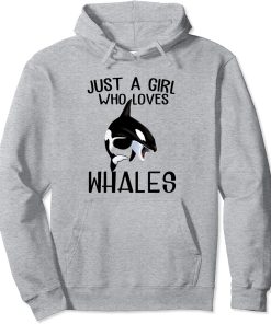 Just A Girl Who Loves Orcas Orcas Lover Nature Wildlife Pullover Hoodie