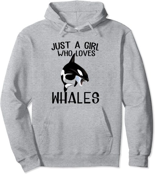 Just A Girl Who Loves Orcas Orcas Lover Nature Wildlife Pullover Hoodie